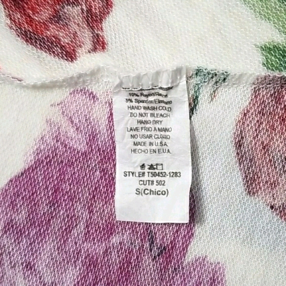 Floral Cold Shoulder Swing Top - Picture 6 of 16